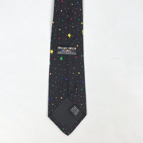 VTG 1993 Taz Marvin Martian SAVOR THE PLANETS Space Stars Earth Moon Necktie - Picture 5 of 8